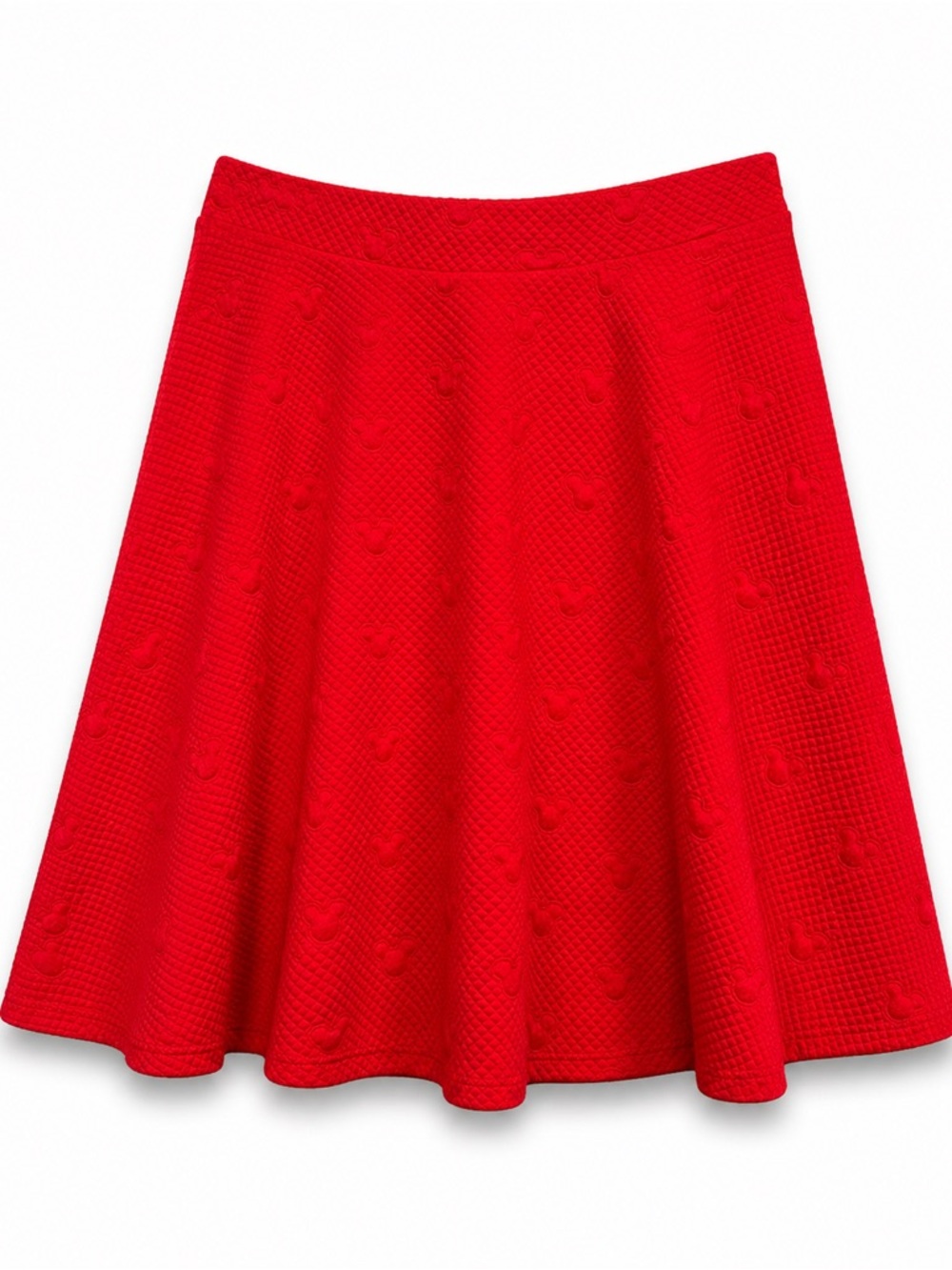 Disney x Lauren Conrad Collab Red Textured A-Line Skater Skirt (233) - Picture 2 of 9